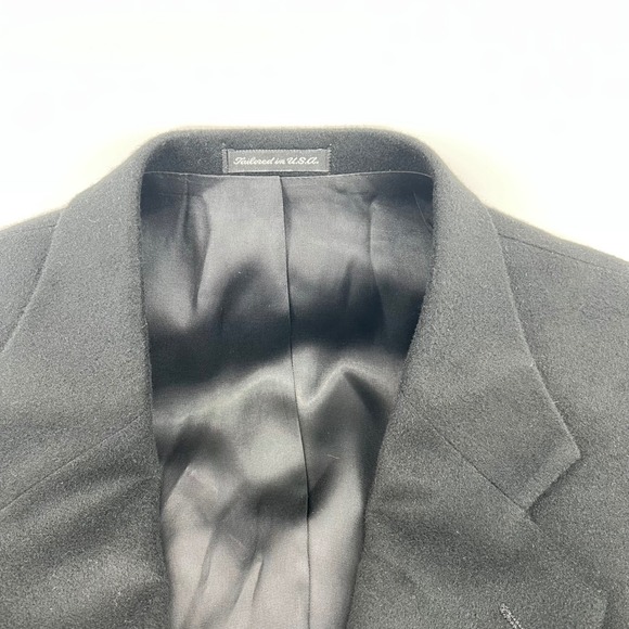 Amherst & Brock Made in USA Black Camelhair Blazer Today's Man 38R - Picture 4 of 14